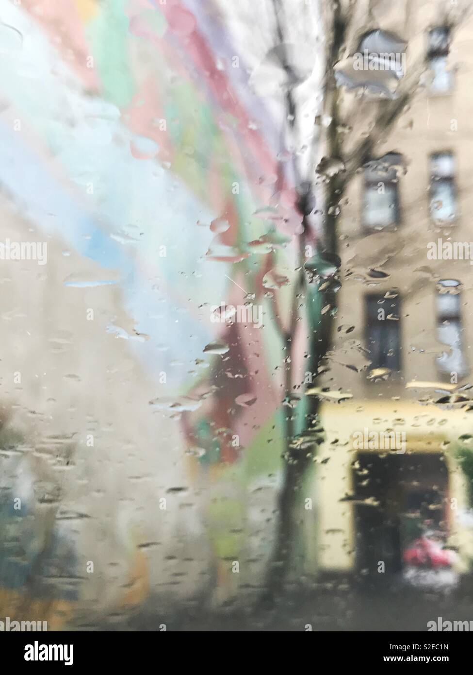 Regensscheibe Stockfoto