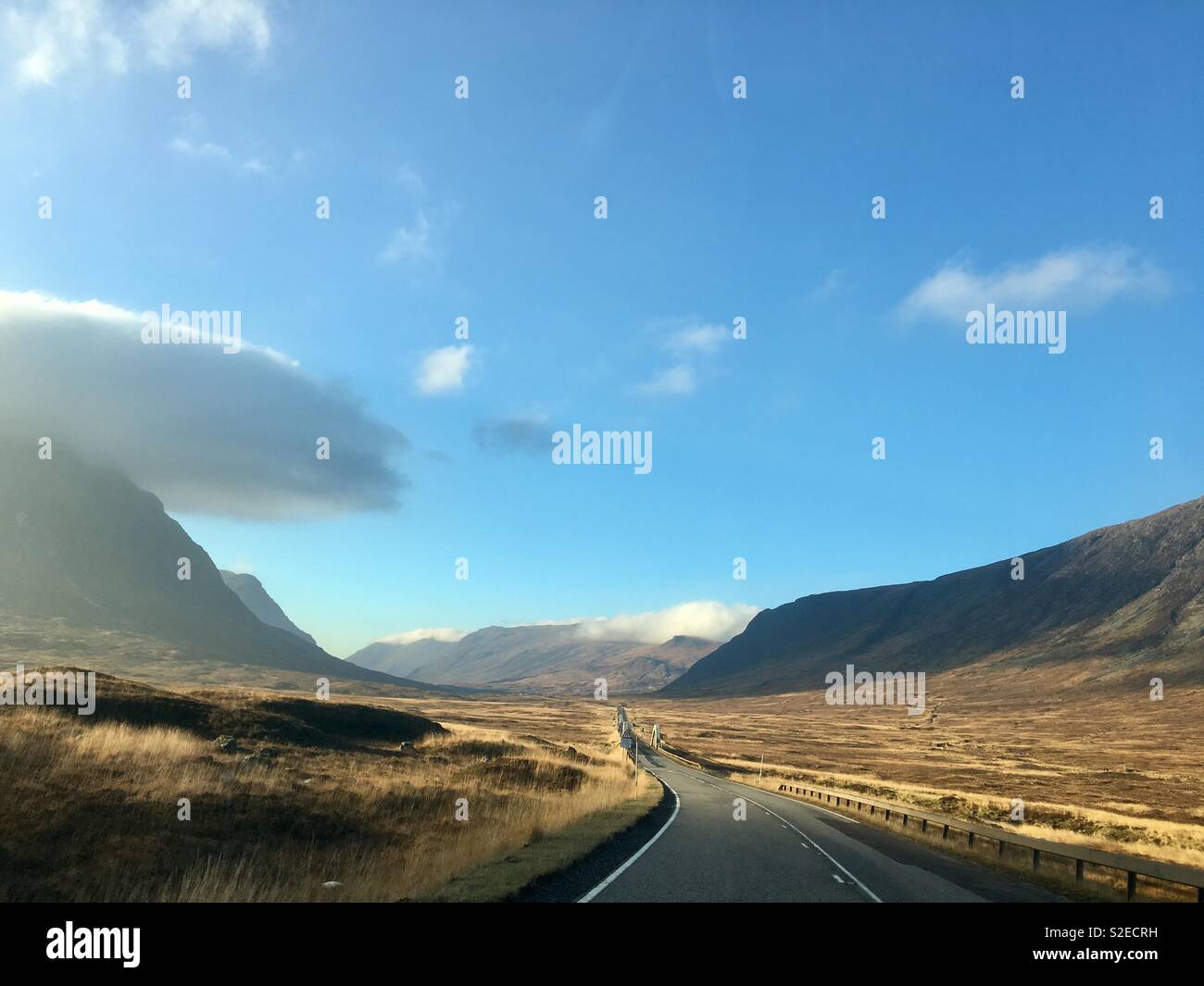 Die offenen Straßen in Schottland Stockfoto