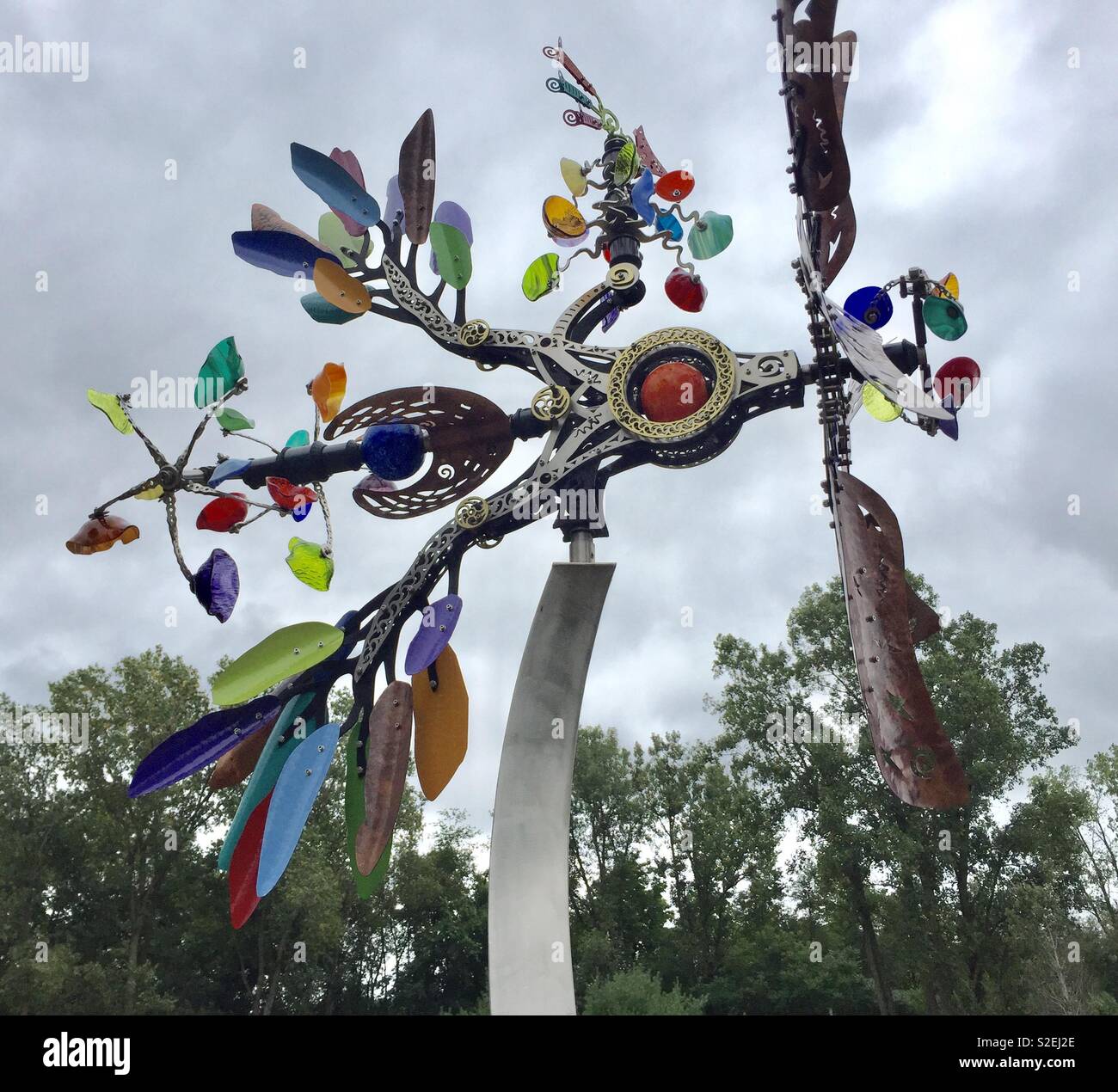 Bunte wind Skulptur Stockfoto