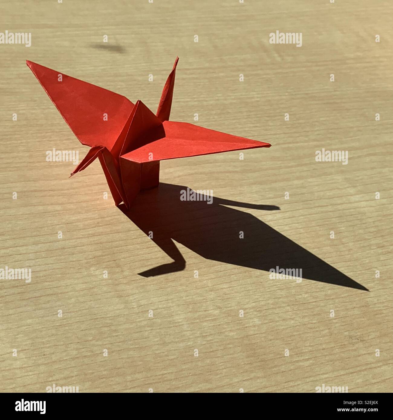 Origami Frieden Kran, Nagasaki, Japan - Smartphone-aufgenommenes Stockfoto