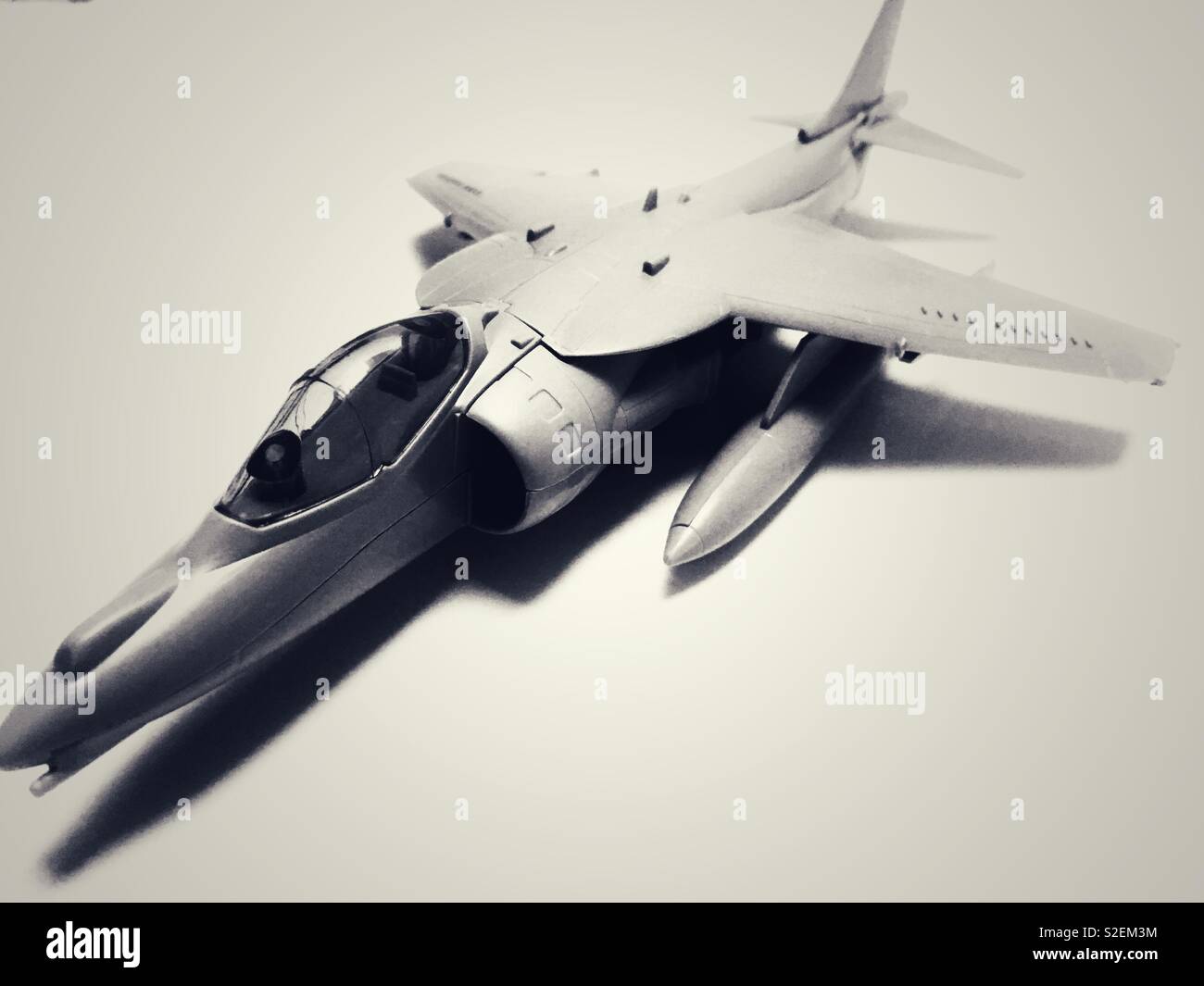 Harrier Jump-jet - Smartphone-aufgenommenes Stockfoto