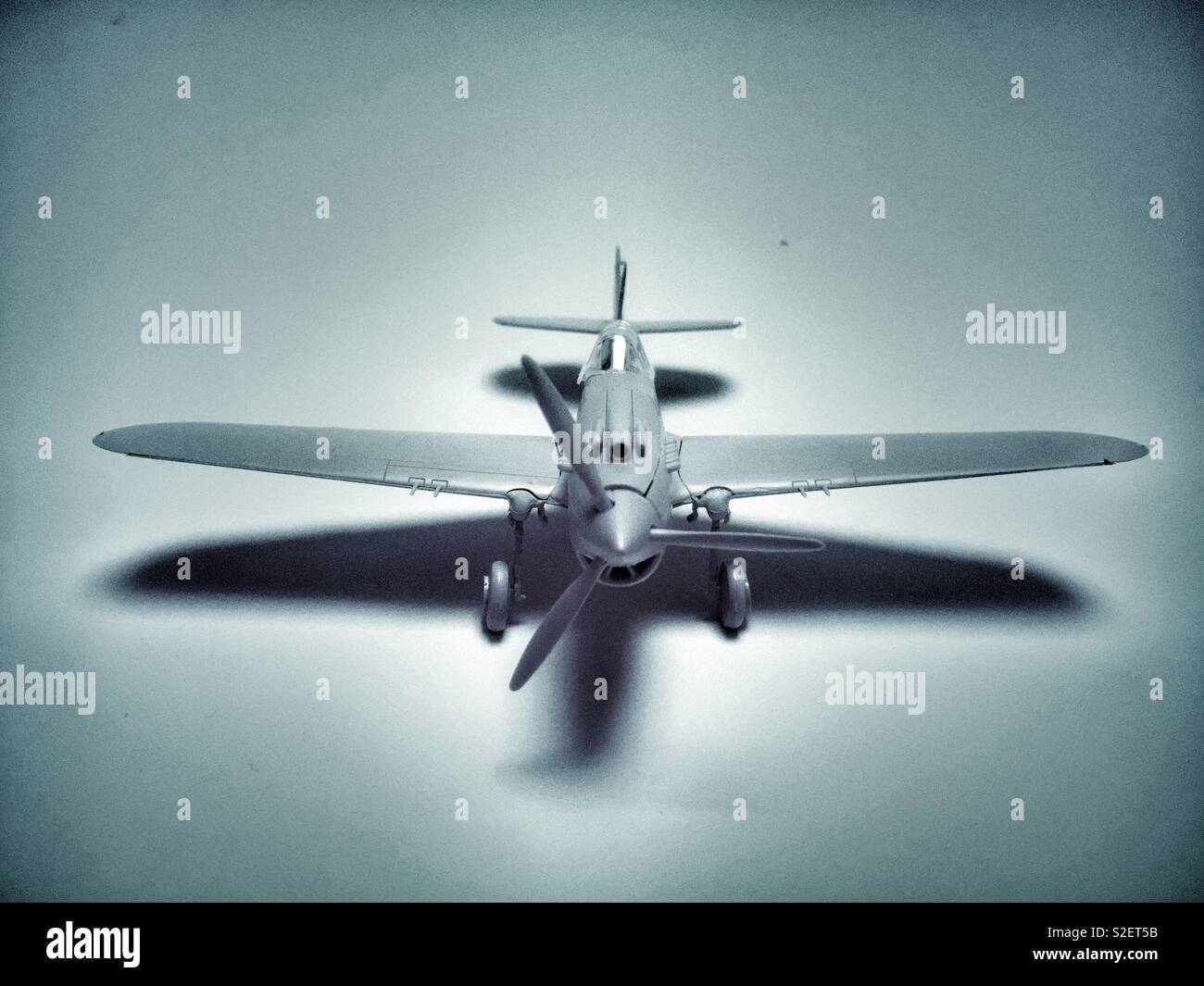 Modellbau Modellflugzeug - Smartphone-aufgenommenes Stockfoto