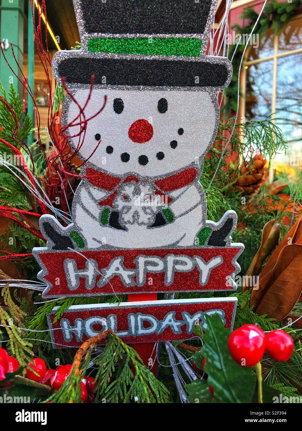 Frosty der Schneemann. Stockfoto