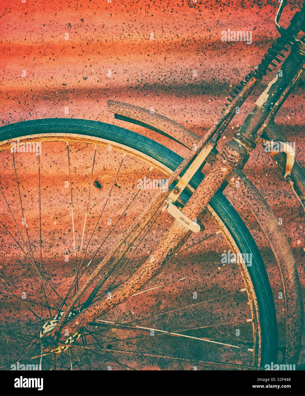 Rostige Fahrrad Stockfoto