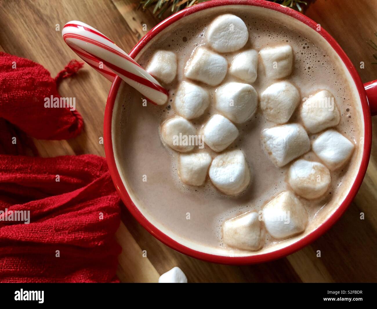 Heiße Schokolade mit marshmallows Stockfoto