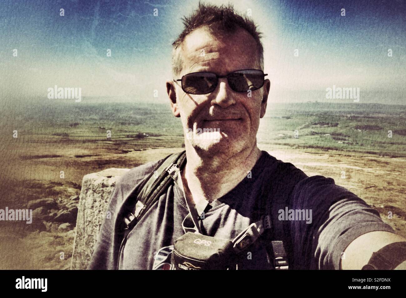 Mann In der Sonne Stockfoto