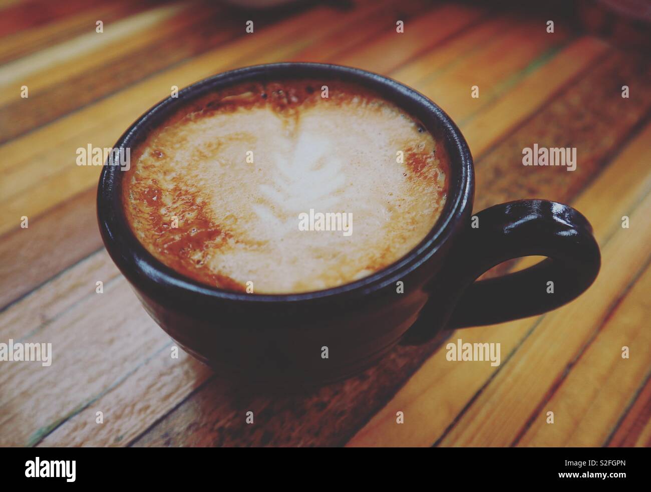 Schöne Tasse Kaffee Stockfoto