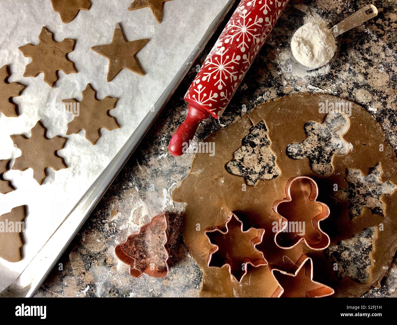 Lebkuchen Ausschnitte Stockfoto