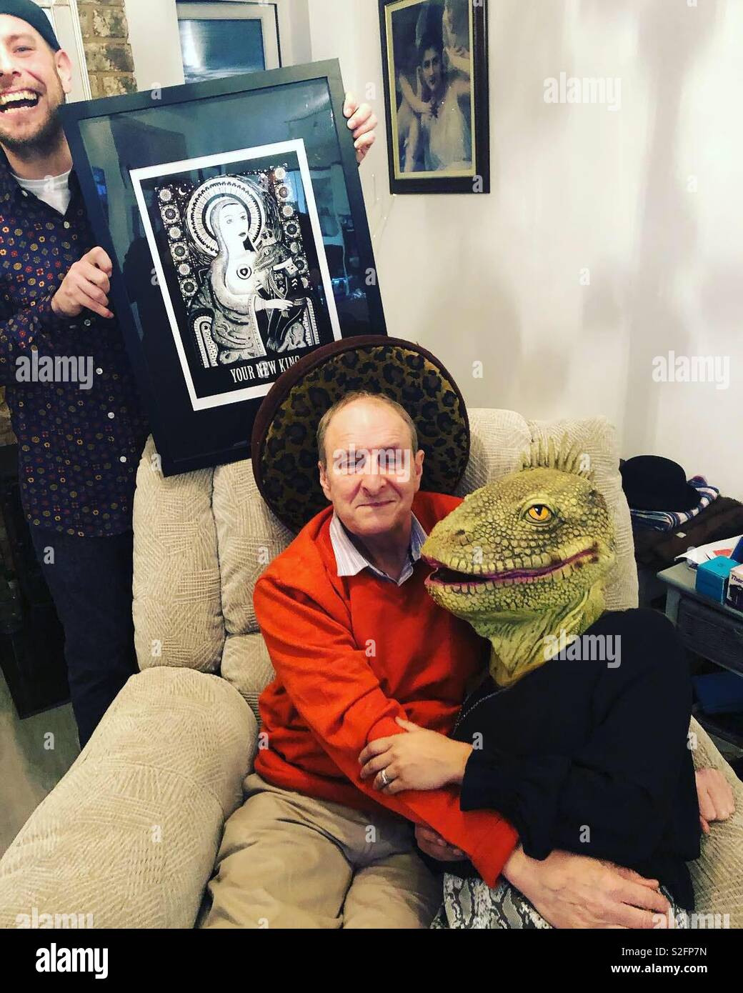 Die Neuerstellung eines Künstlers drucken Stockfoto