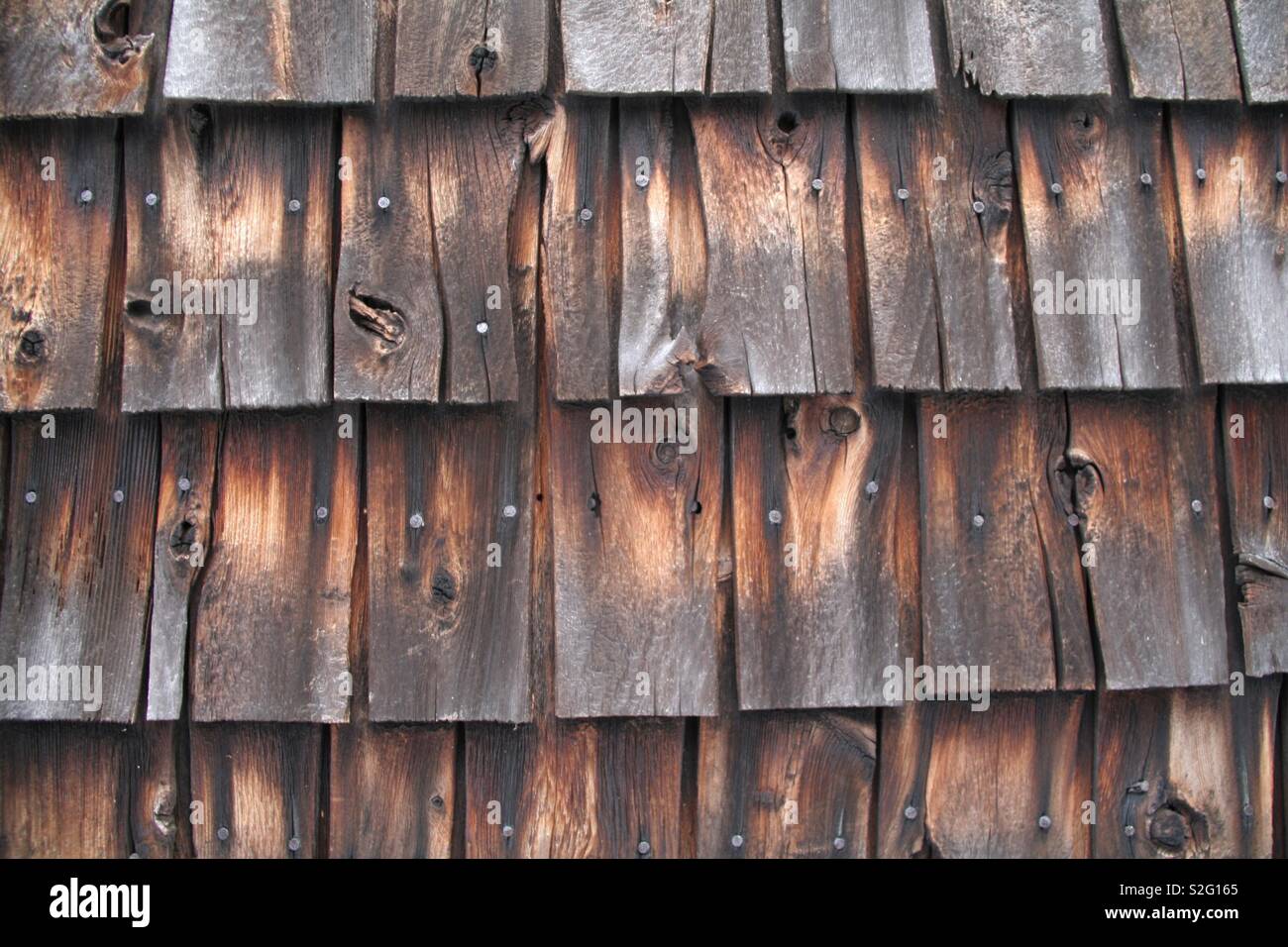 Holz Abstellgleis Stockfoto