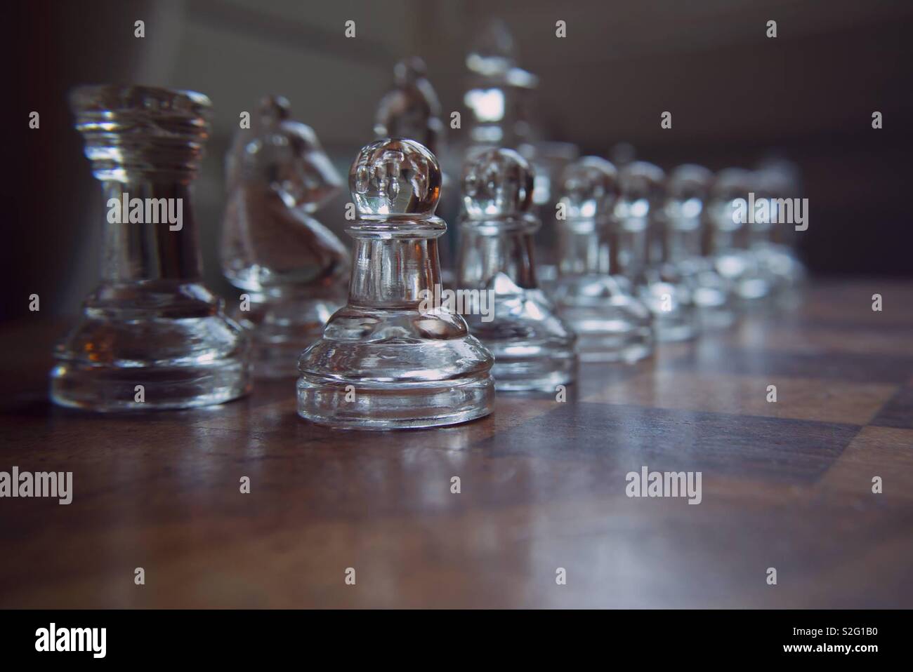 Schachspiel - Smartphone-aufgenommenes Stockfoto