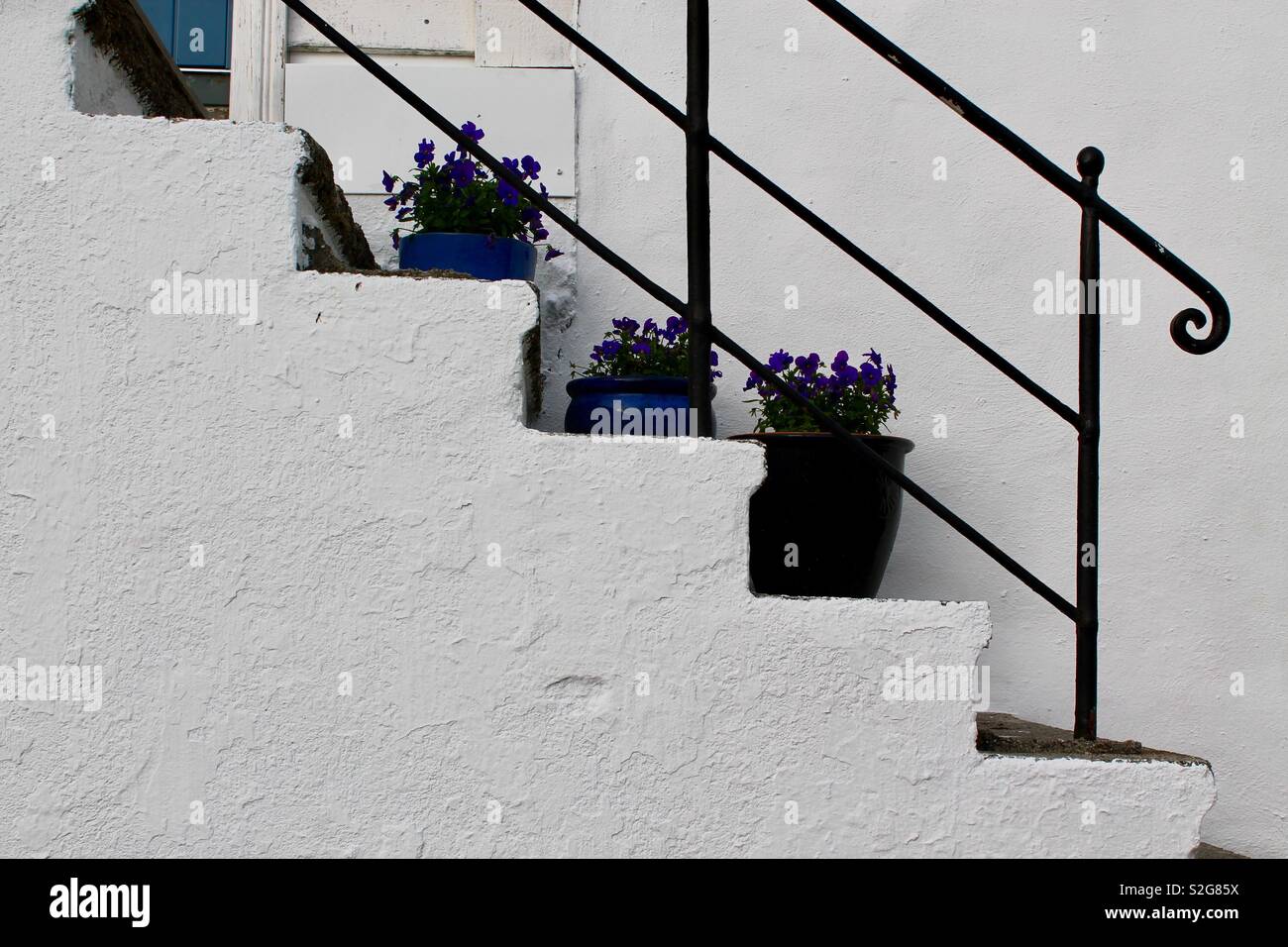 Weiße Treppe Stockfoto