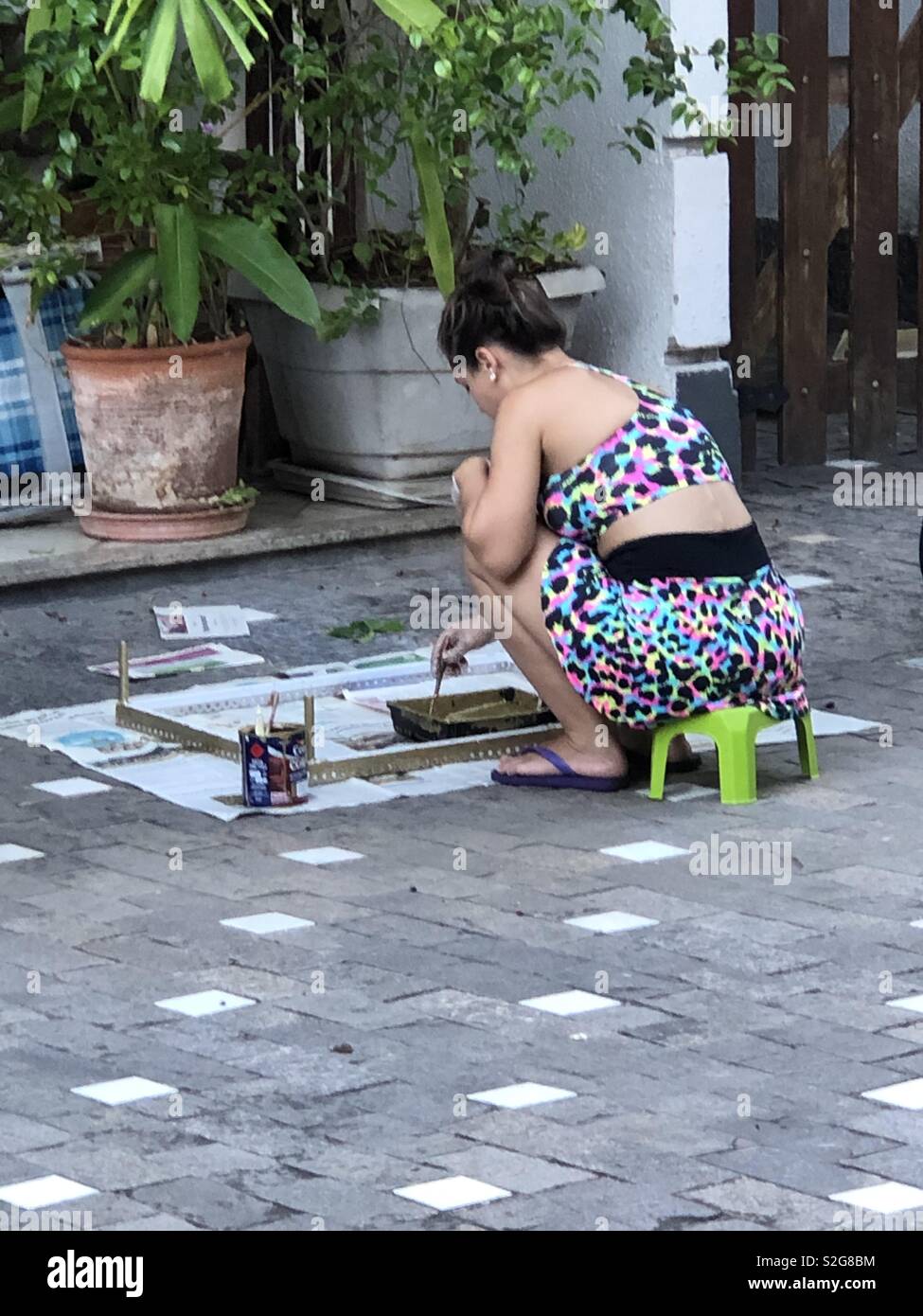 Nachbarschaft brasilianischen Malers Stockfoto