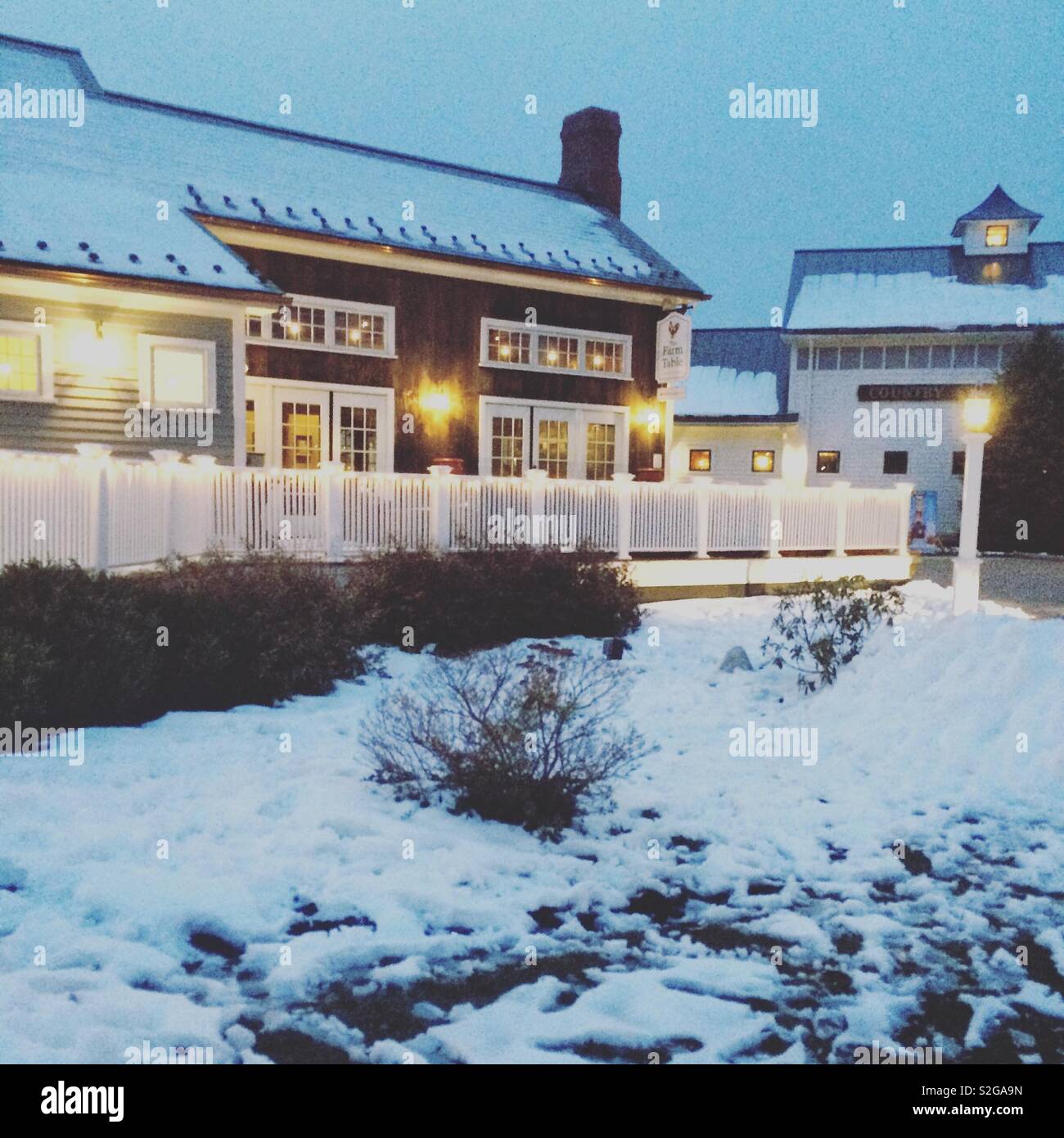 Die Farm Tabelle Kringle Kerze, Bernardston, Massachusetts, Vereinigte Staaten von Amerika - Smartphone-aufgenommenes Stockfoto