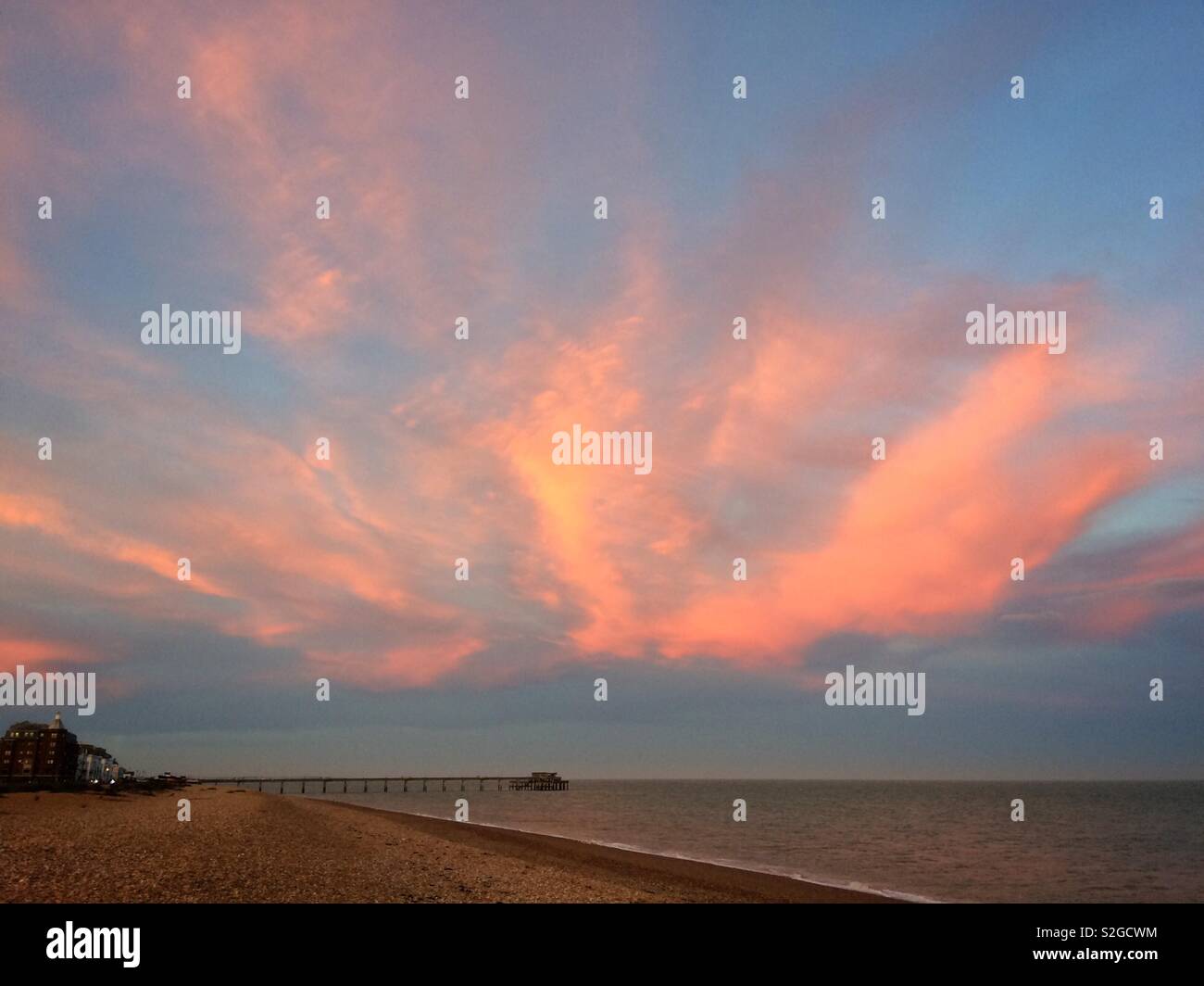 Über Deal, Kent, Großbritannien Dämmerung Stockfoto