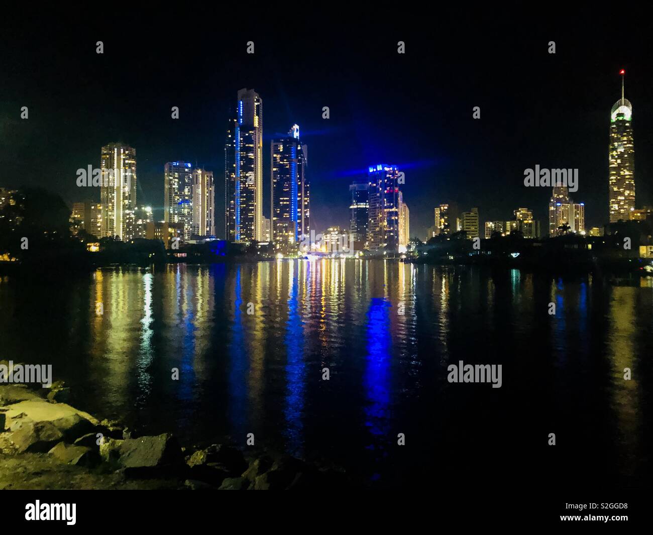 Gold Coast Skyline Stockfoto