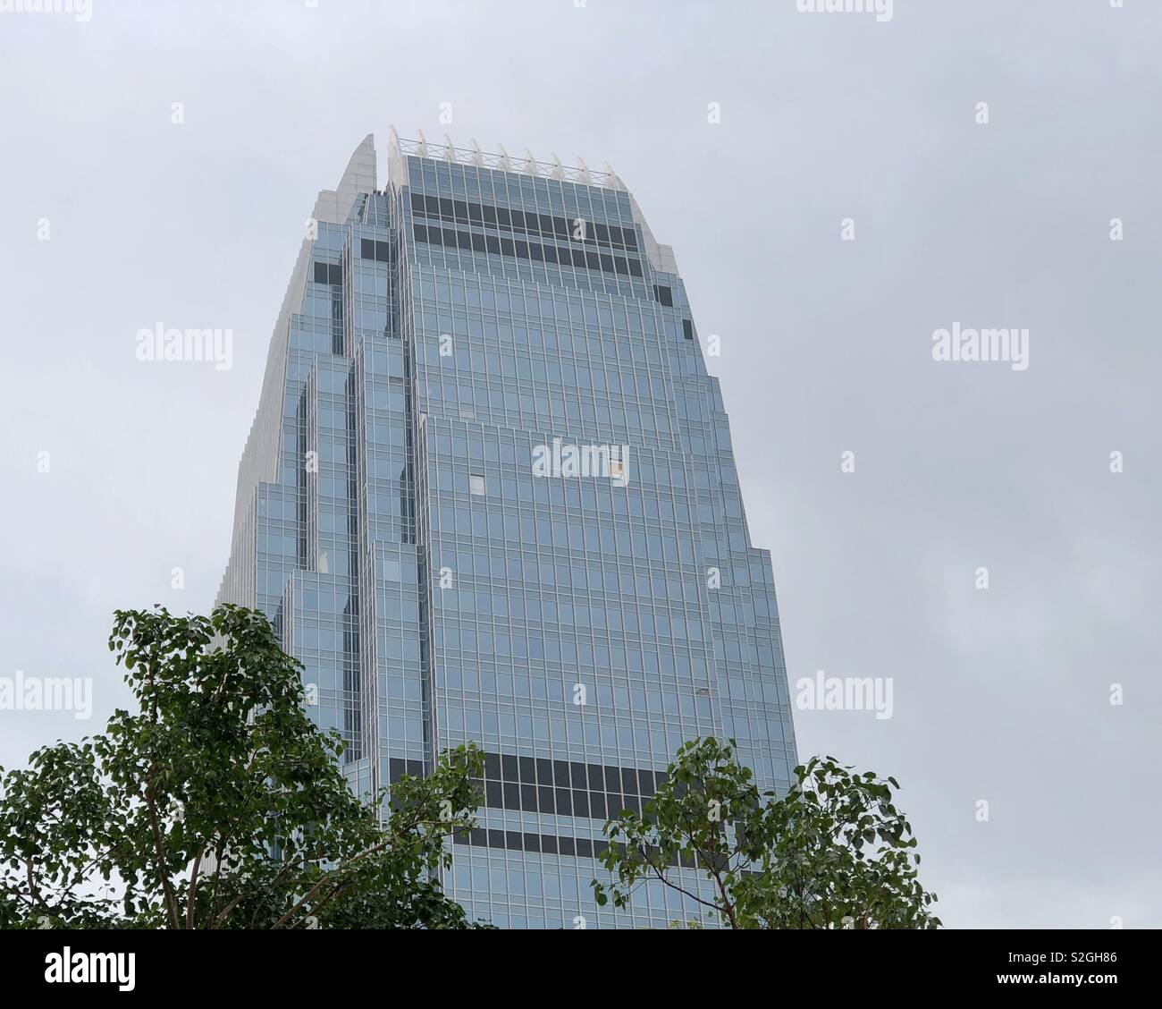 Fehlende Windows in Hong Kong Tower Stockfoto