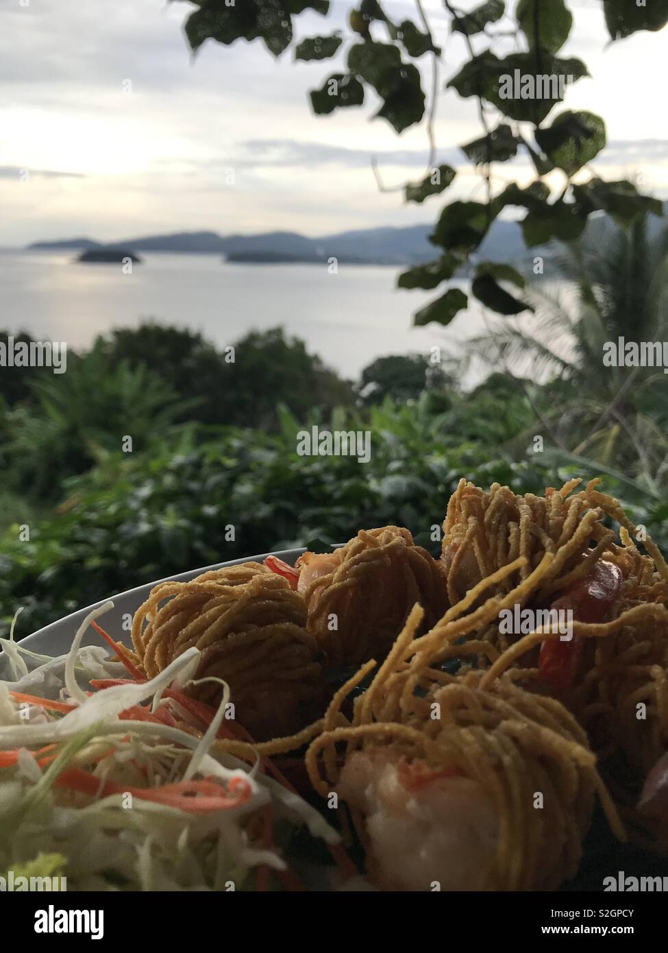 Abendessen mit Blick in Thailand Stockfoto