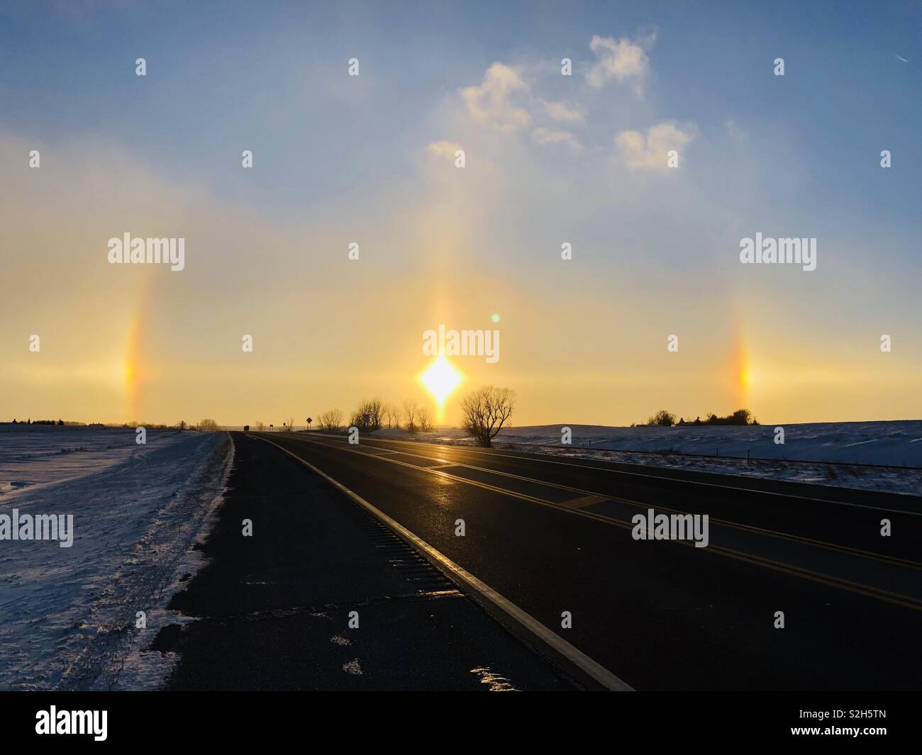 Sonne-Hunde Stockfoto