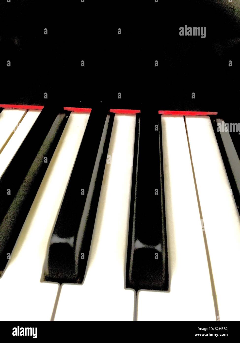 Arty Bild von einem Klavier Stockfoto