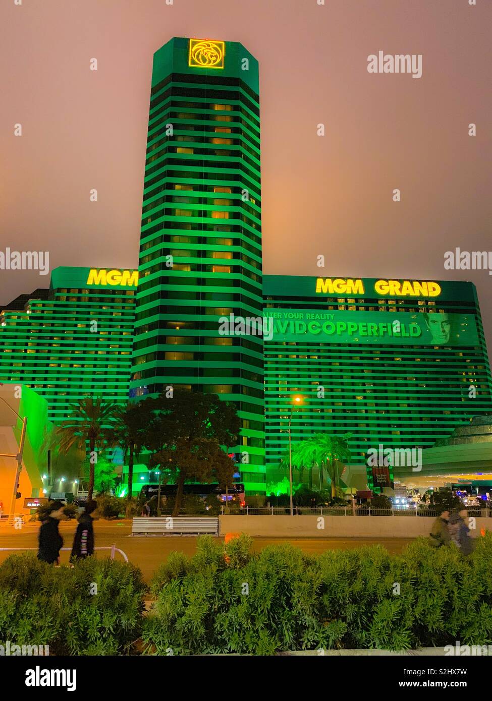 MGM Hotel in Las Vegas bei Nacht Stockfoto