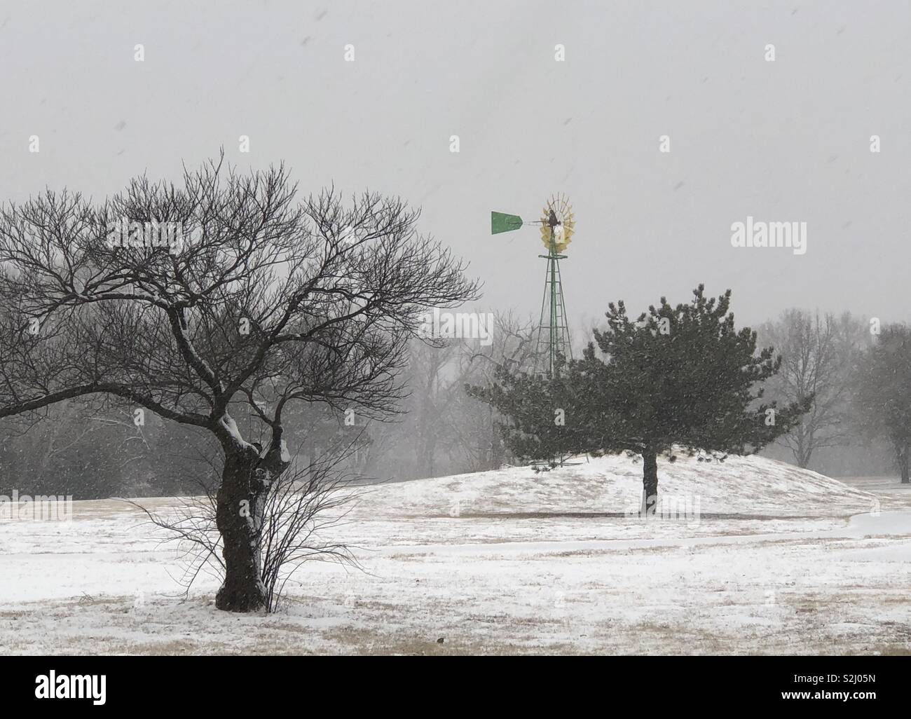 Kansas Plains an einem Tag im Winter Stockfoto