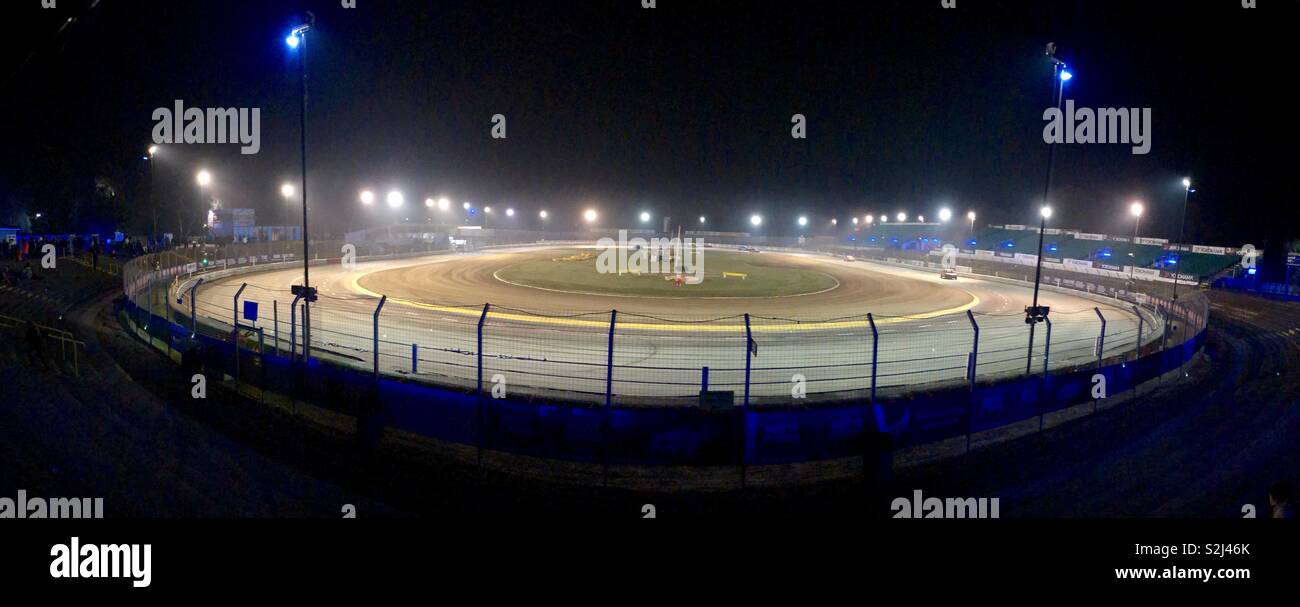 Nahe Zeit car racing Veranstaltung in Foxhall Stadion, Ipswich, Großbritannien Stockfoto