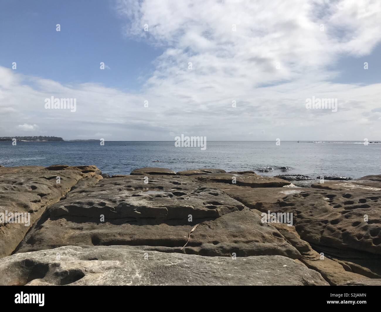 Felsige Kante in Manly, Sydney, Australien Stockfoto