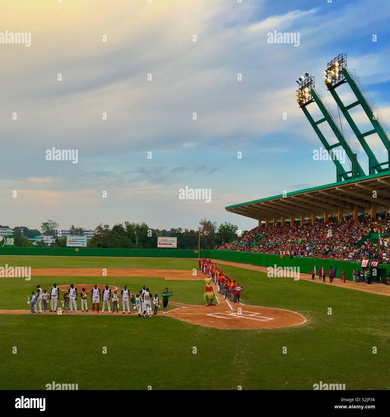 Baseball Spiel in Pinar del Rio Kuba Stockfoto