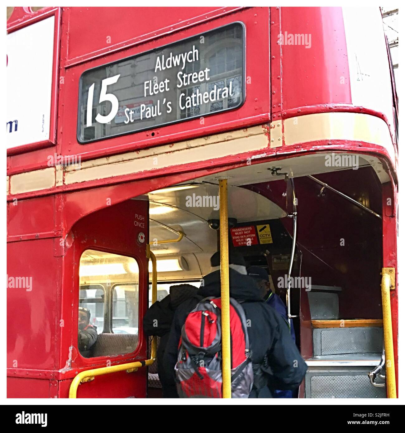 Vintage Londoner Routemaster Bus immer noch gelegentlich auf Londons Straßen verwendet Stockfoto