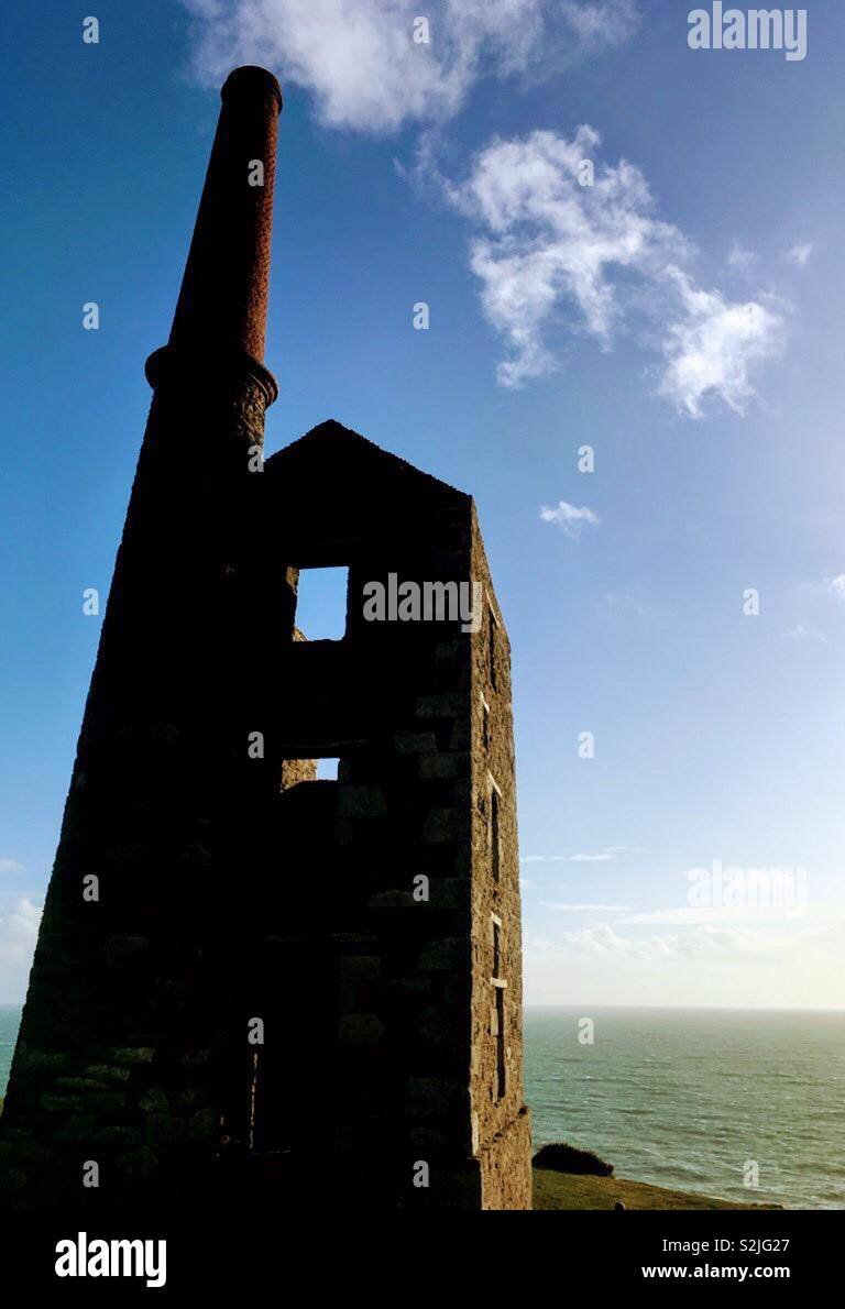 Wheal Prosper Engine House Tin Kupfermine Cornwall Stockfoto