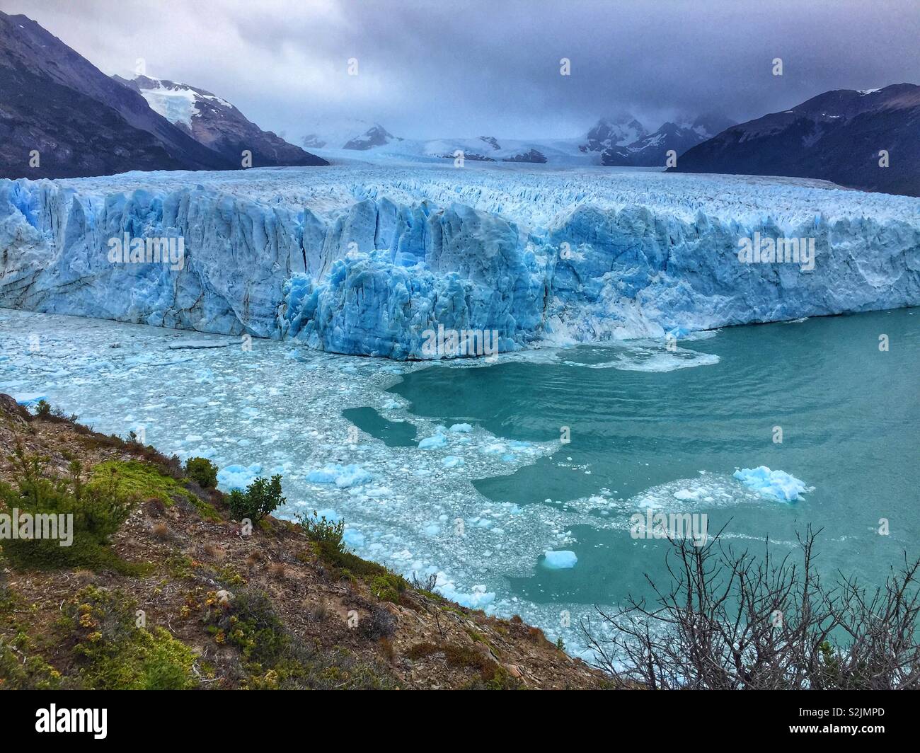 Perrito Moreno Gletscher in Argentinien, Los Gletscher Nationalpark Stockfoto