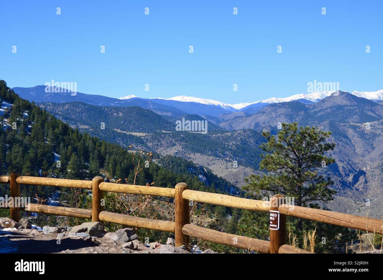 Malerische Ansicht aus einem Park in Colorado Stockfoto