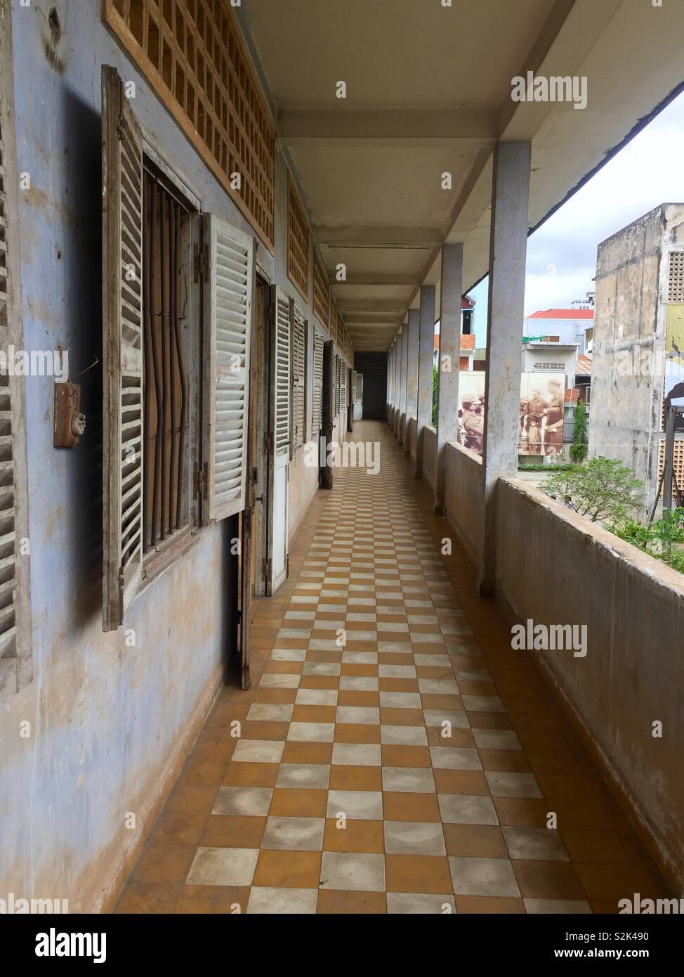 Tuol Sleng Genozidmuseum, Phnom Penh, Kambodscha Stockfoto