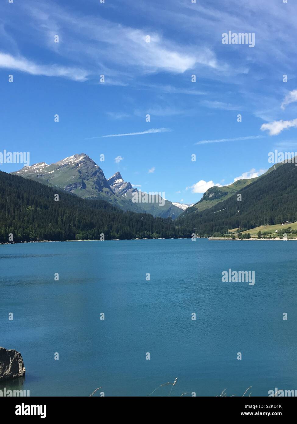 Alpine Seen, Schweiz. Stockfoto