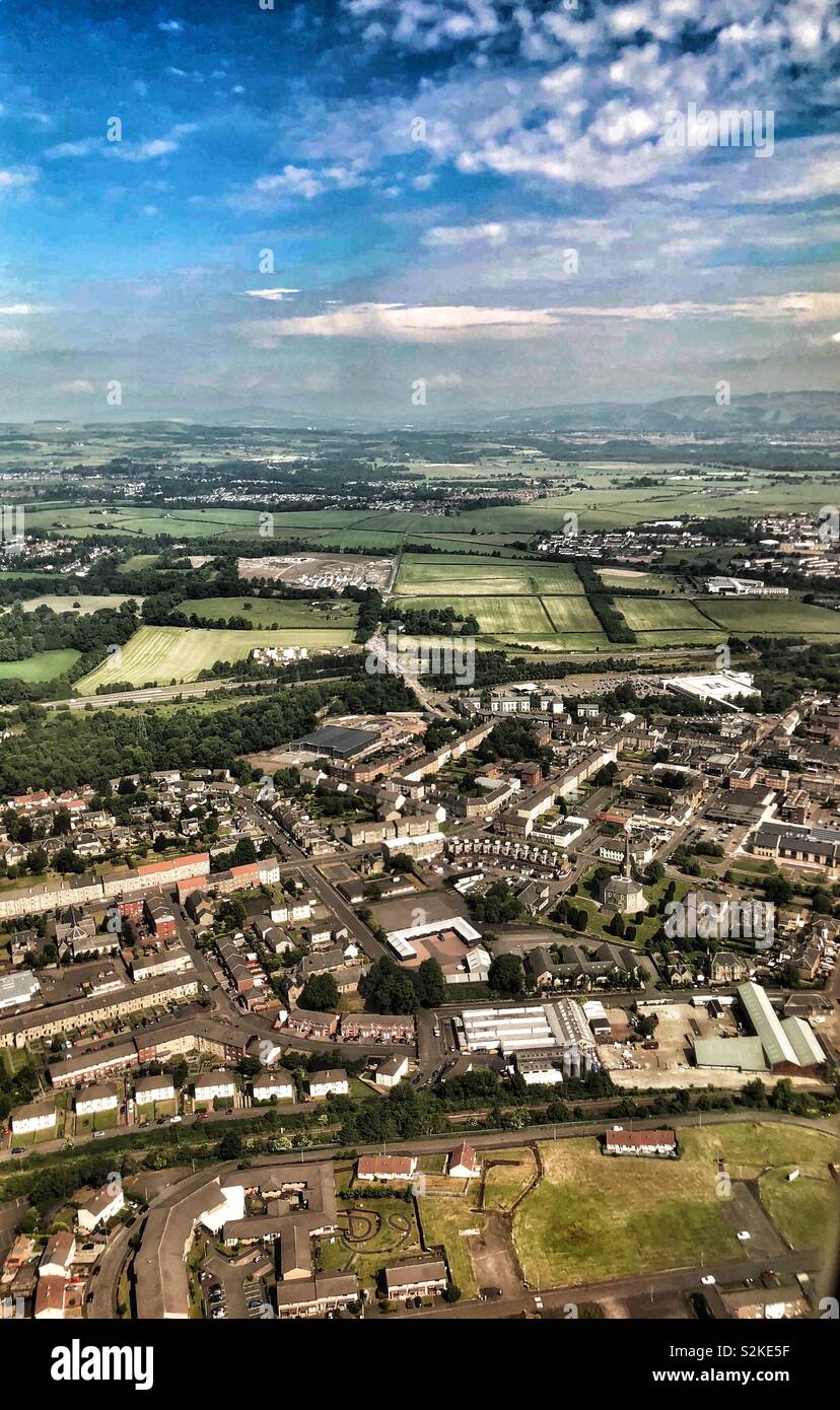 Luftbild in Glasgow, Schottland Stockfoto