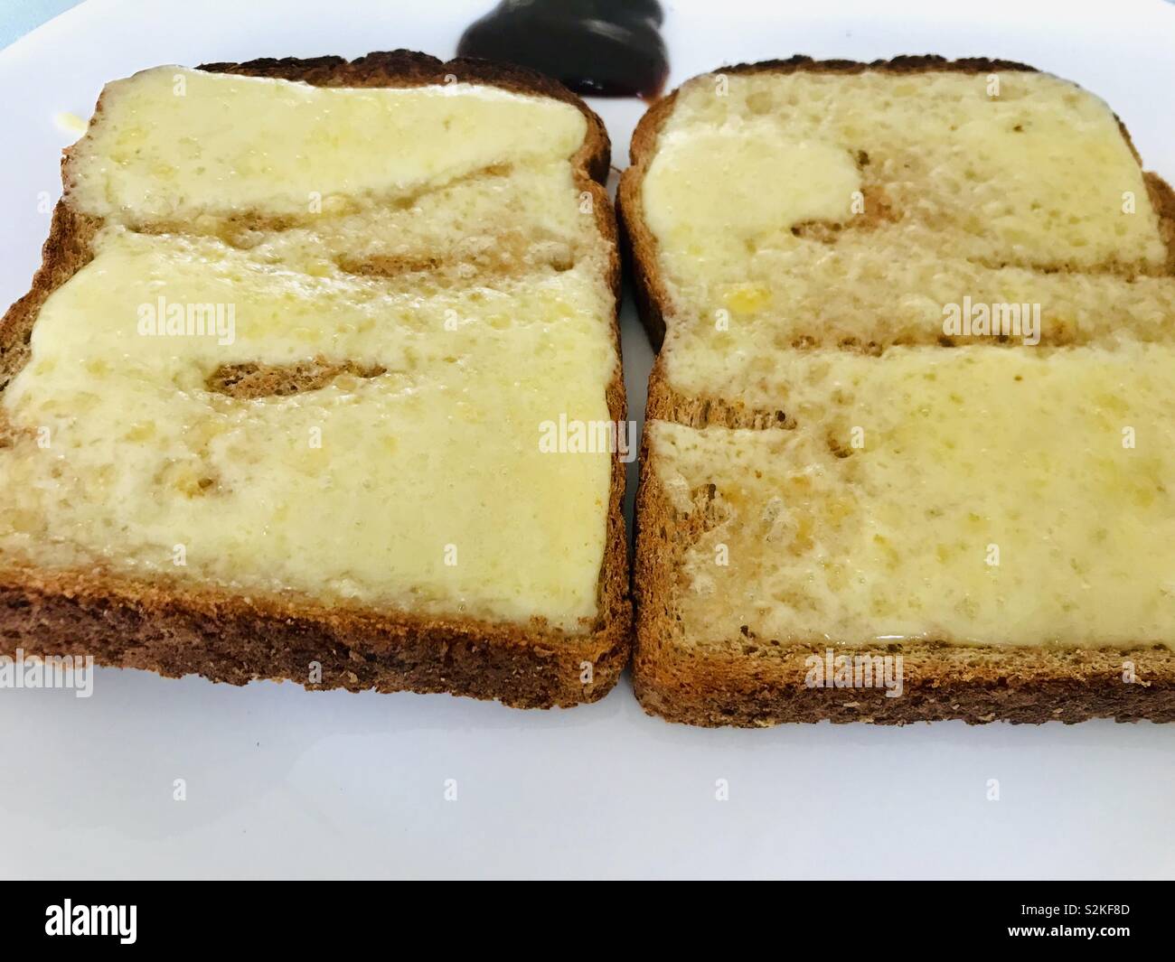 Käse auf toast Stockfoto