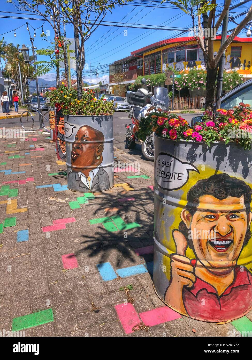 Barrio Escalante in San José, Costa Rica. - Smartphone-aufgenommenes Stockfoto