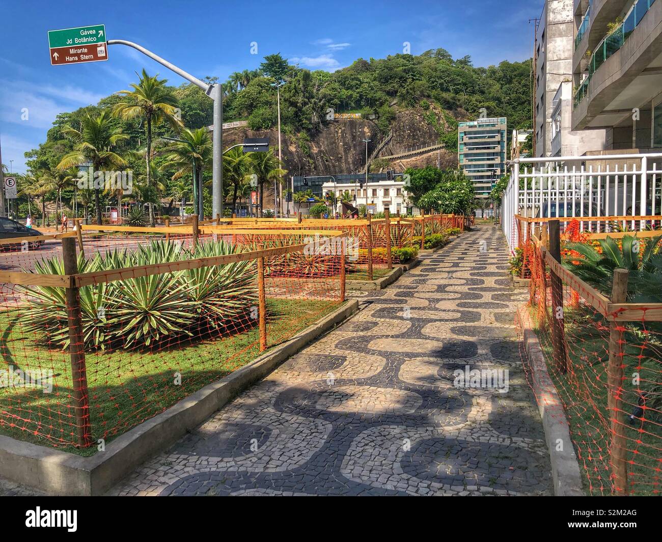 Der LeBlon Gegend in Rio de Janeiro, Brasilien. - Smartphone-aufgenommenes Stockfoto