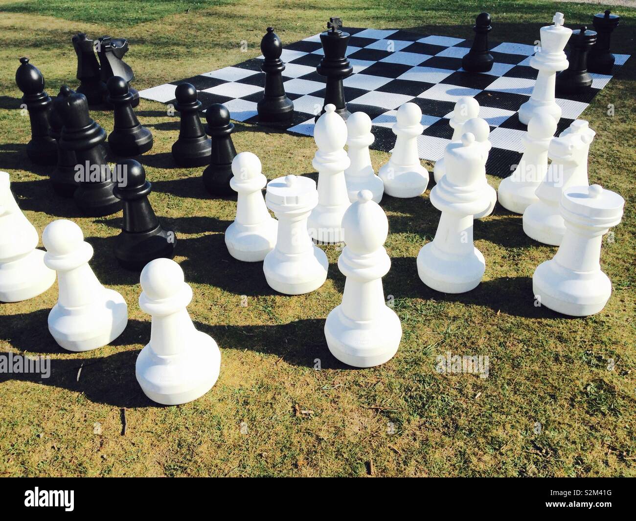 Schachspiel - Smartphone-aufgenommenes Stockfoto