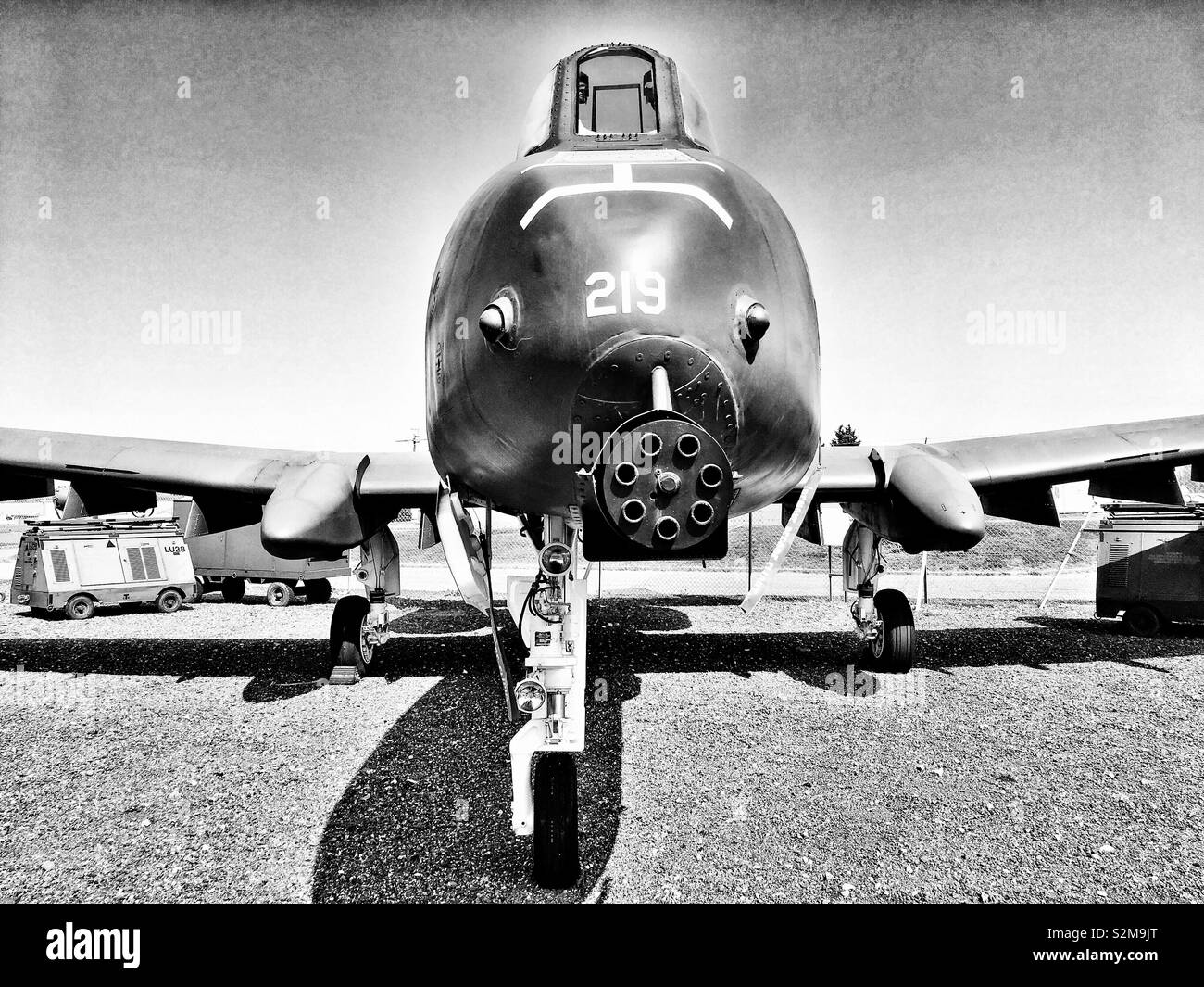 Fairchild Republic A-10 Erdkampfflugzeug - Smartphone-aufgenommenes Stockfoto