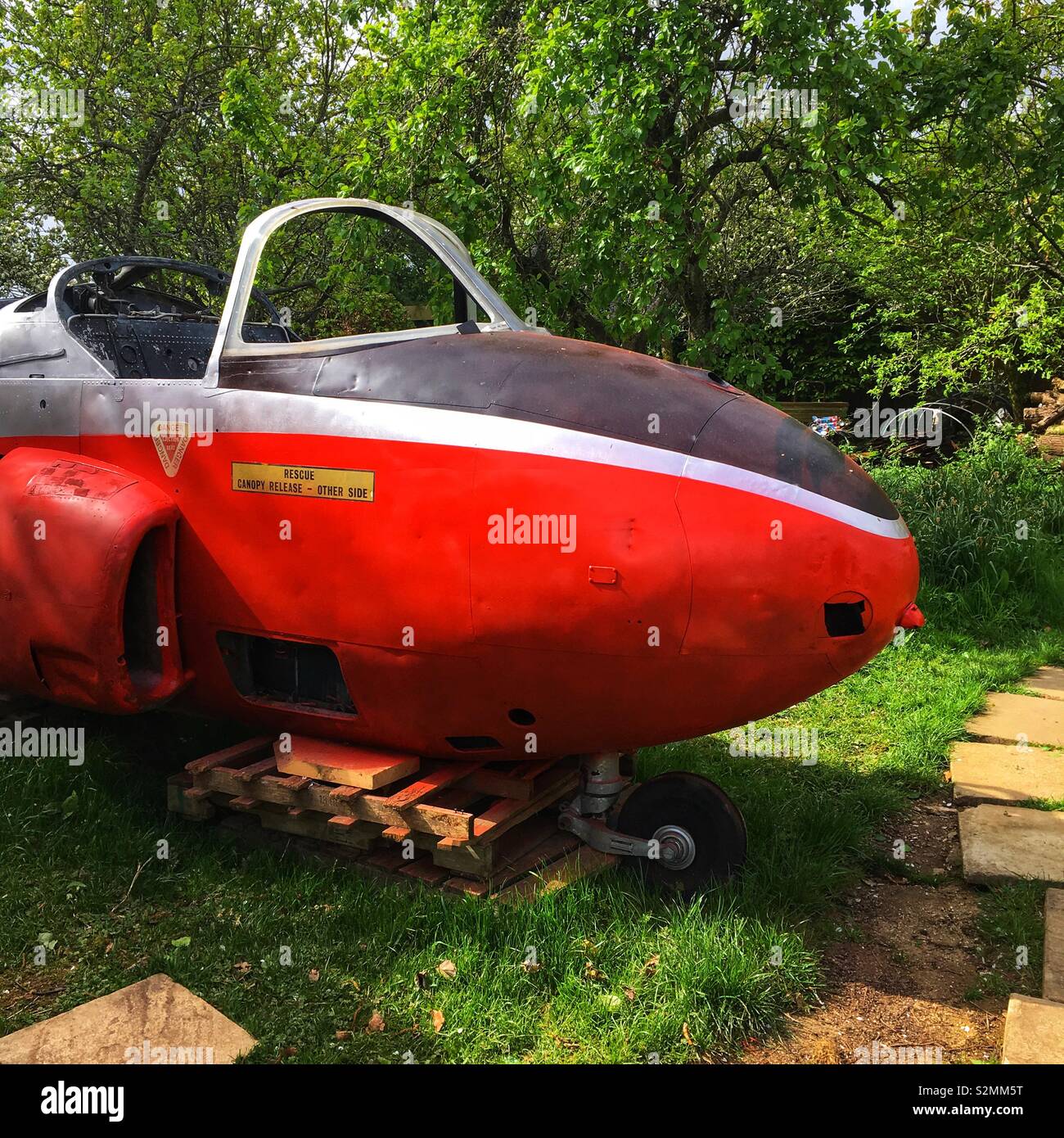 Jet provost Trainer Flugzeuge, Medstead, Alton, Hampshire, Vereinigtes Königreich. Stockfoto