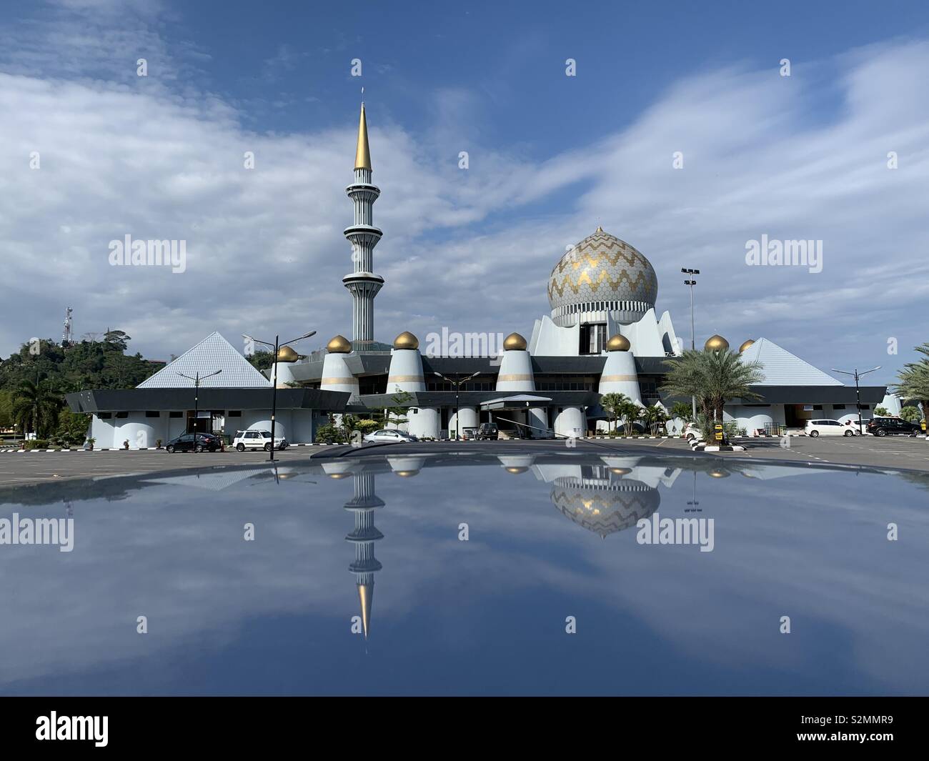 Sabah Staats Moschee in Kota Kinabalu, Sabah, Malaysia. Stockfoto