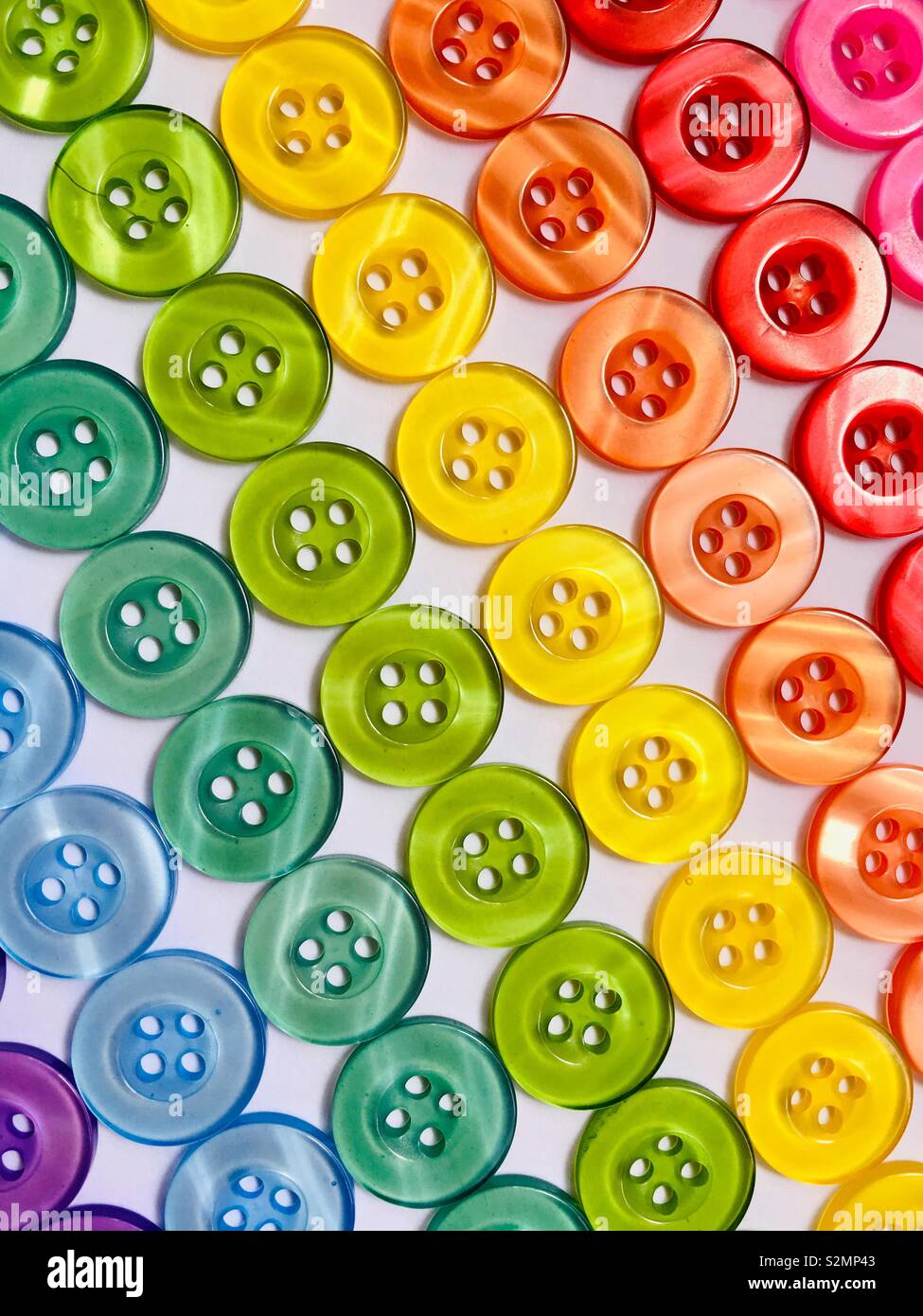 Sortiment von farbigen Buttons Stockfoto