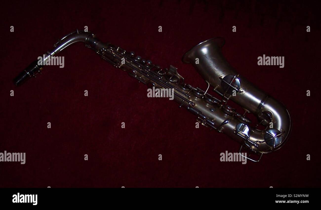 Alt-Saxophon Stockfoto