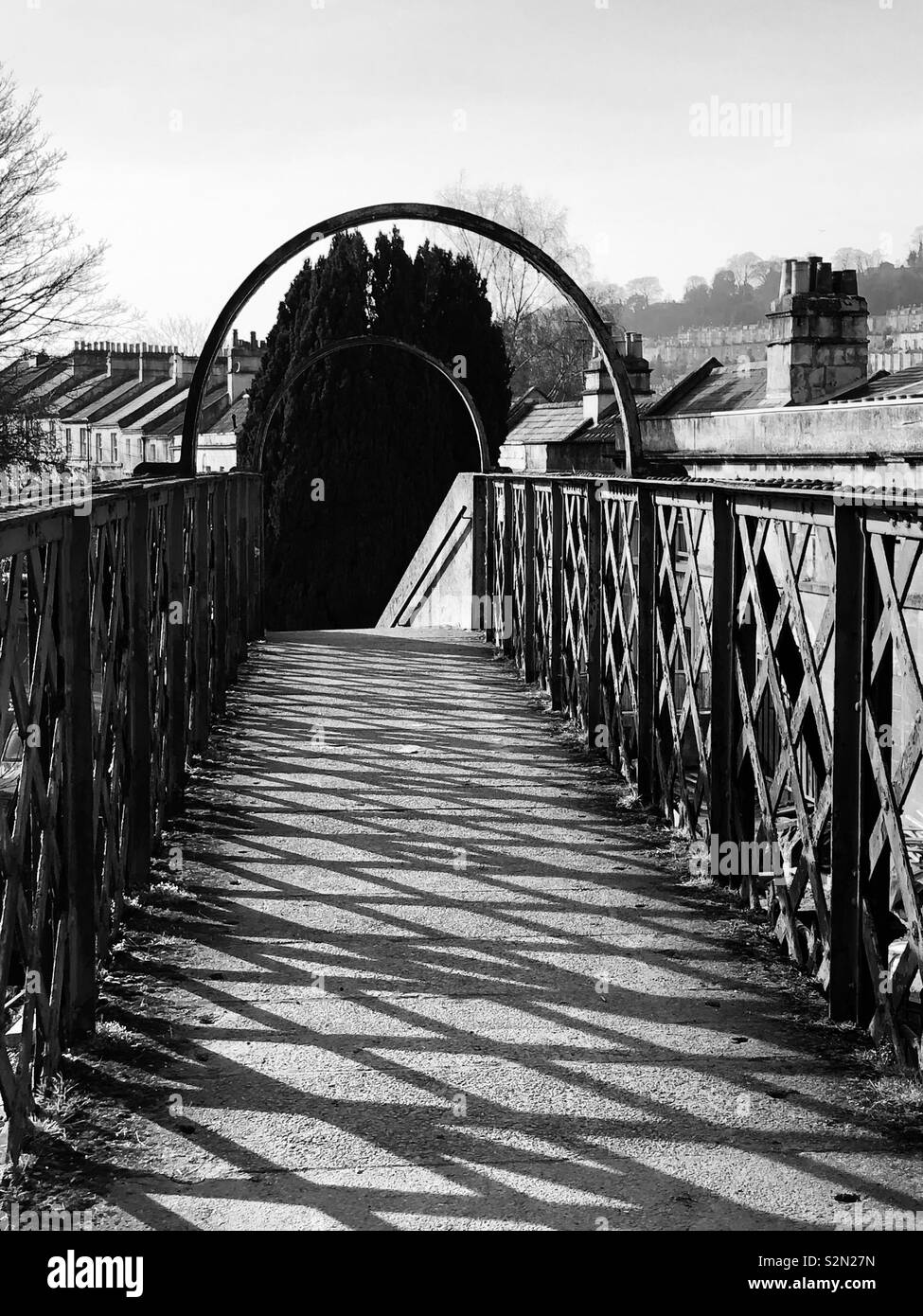 Brücke schwarz / weiß Stockfoto