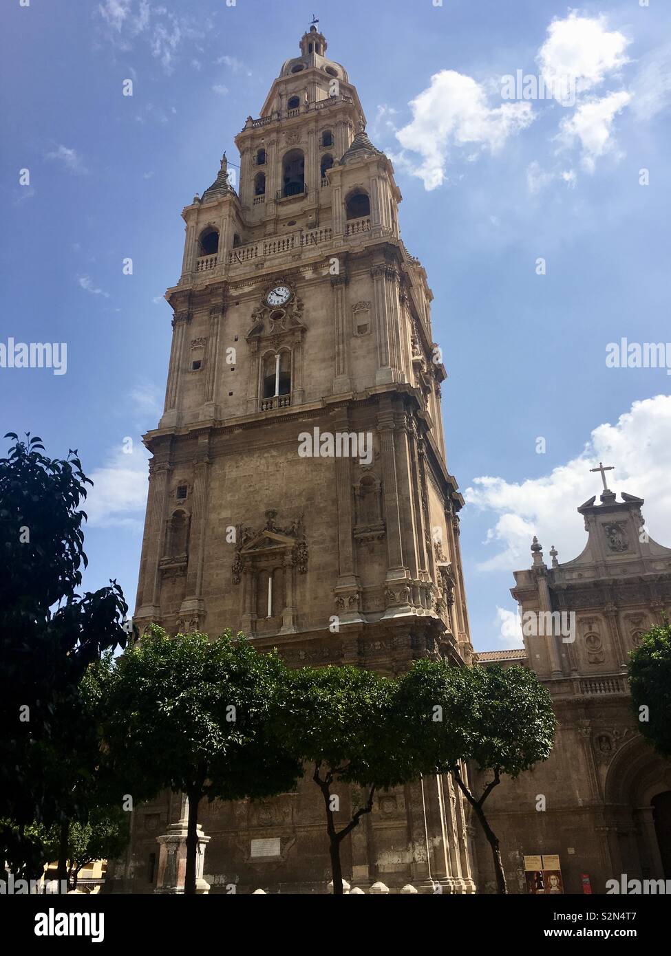 Barocke Kathedrale - Murcia Stockfoto