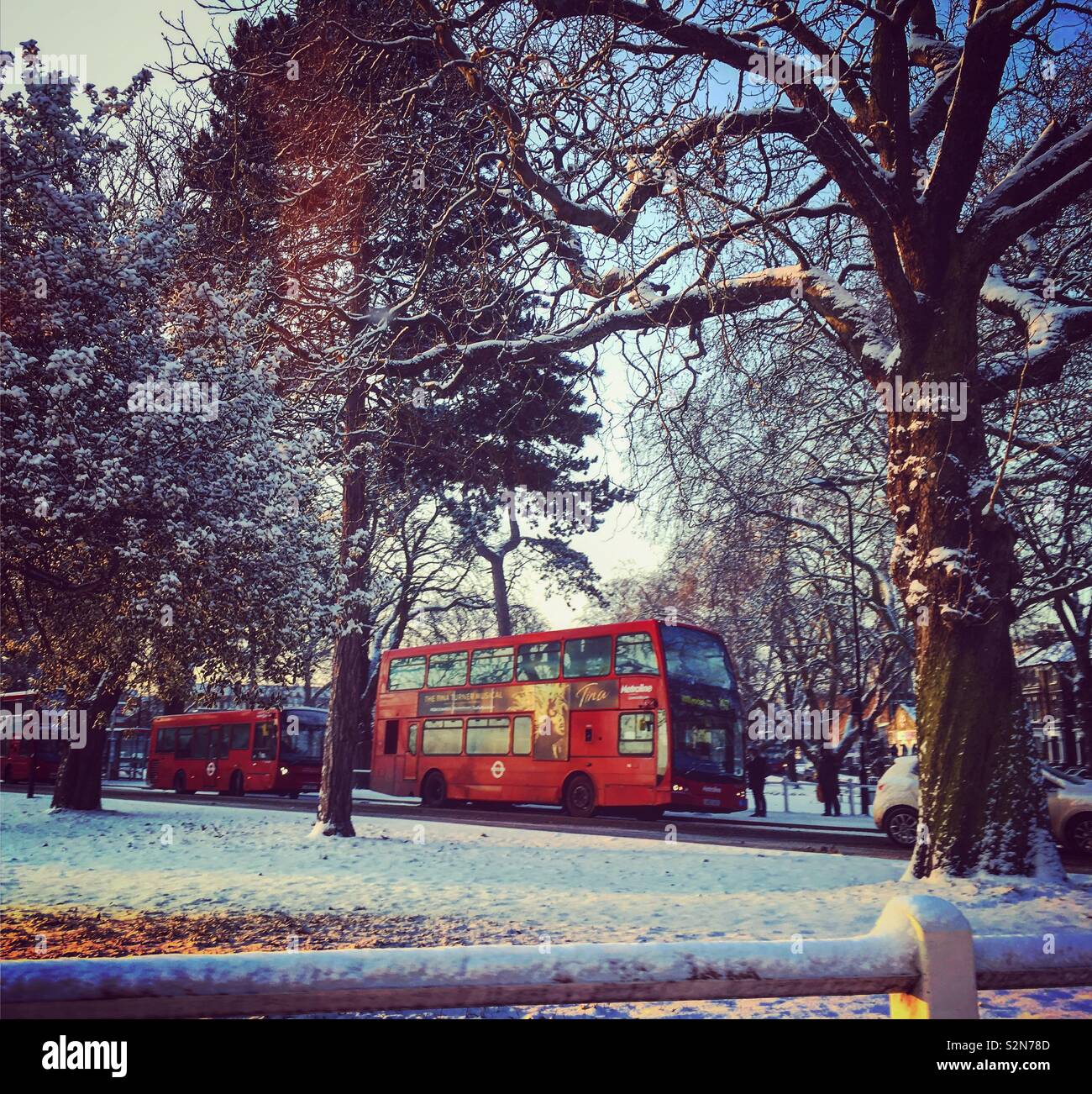 Verschneiten London Stockfoto