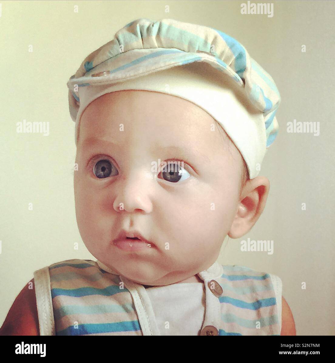 Baby blaue Augen. Stockfoto