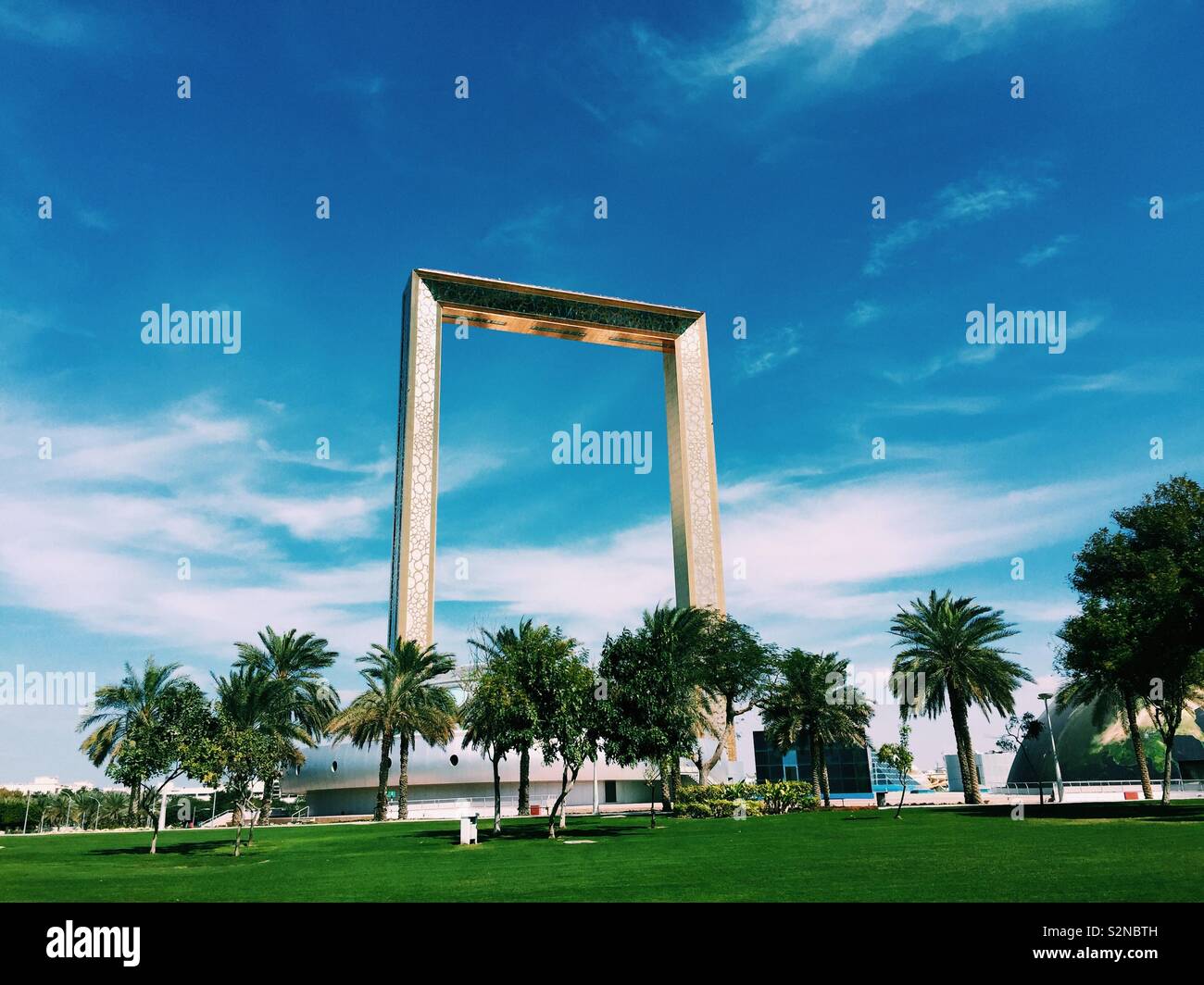 Der Rahmen Dubai Stockfoto